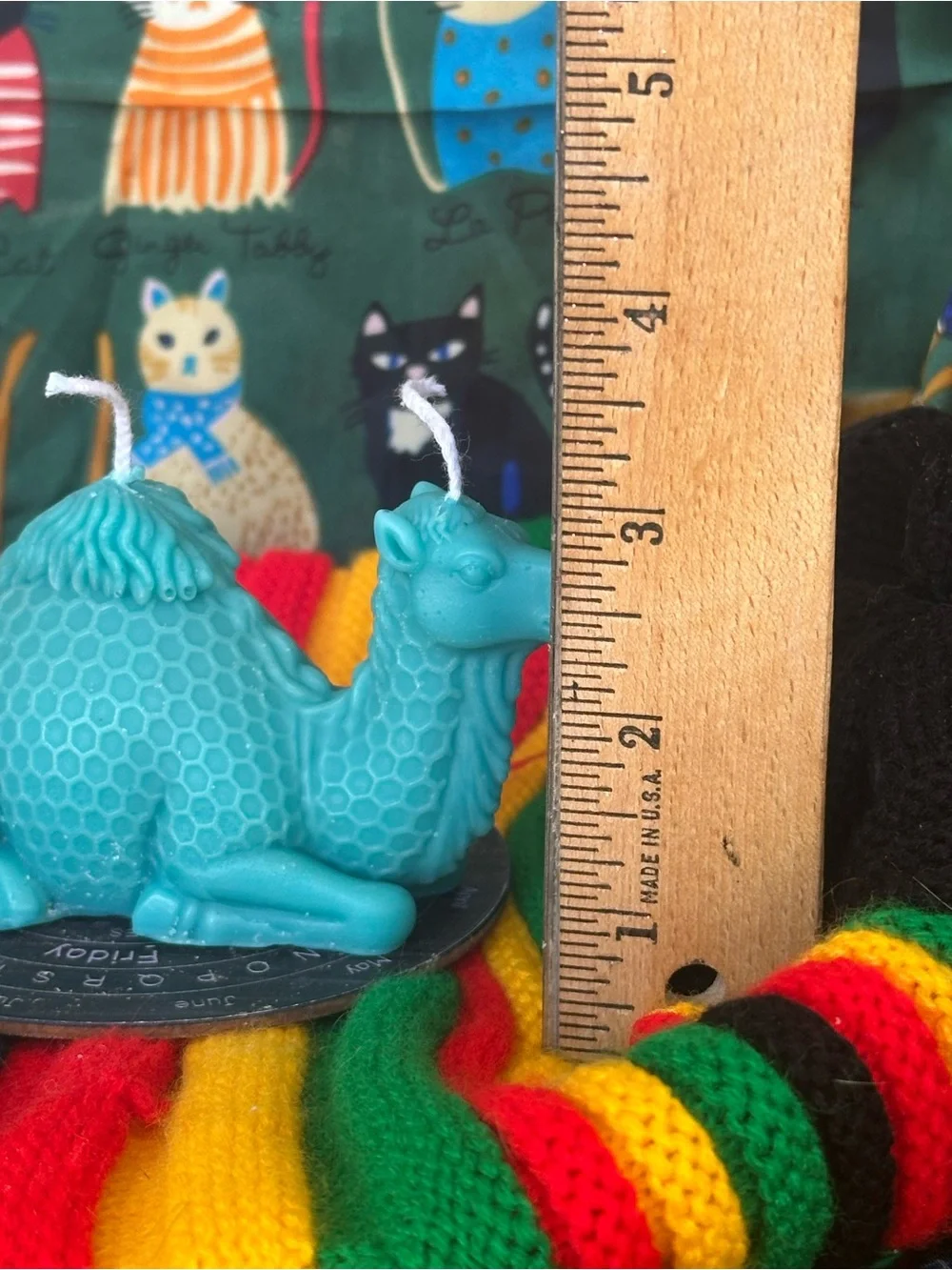 Turquoise Camel Candle